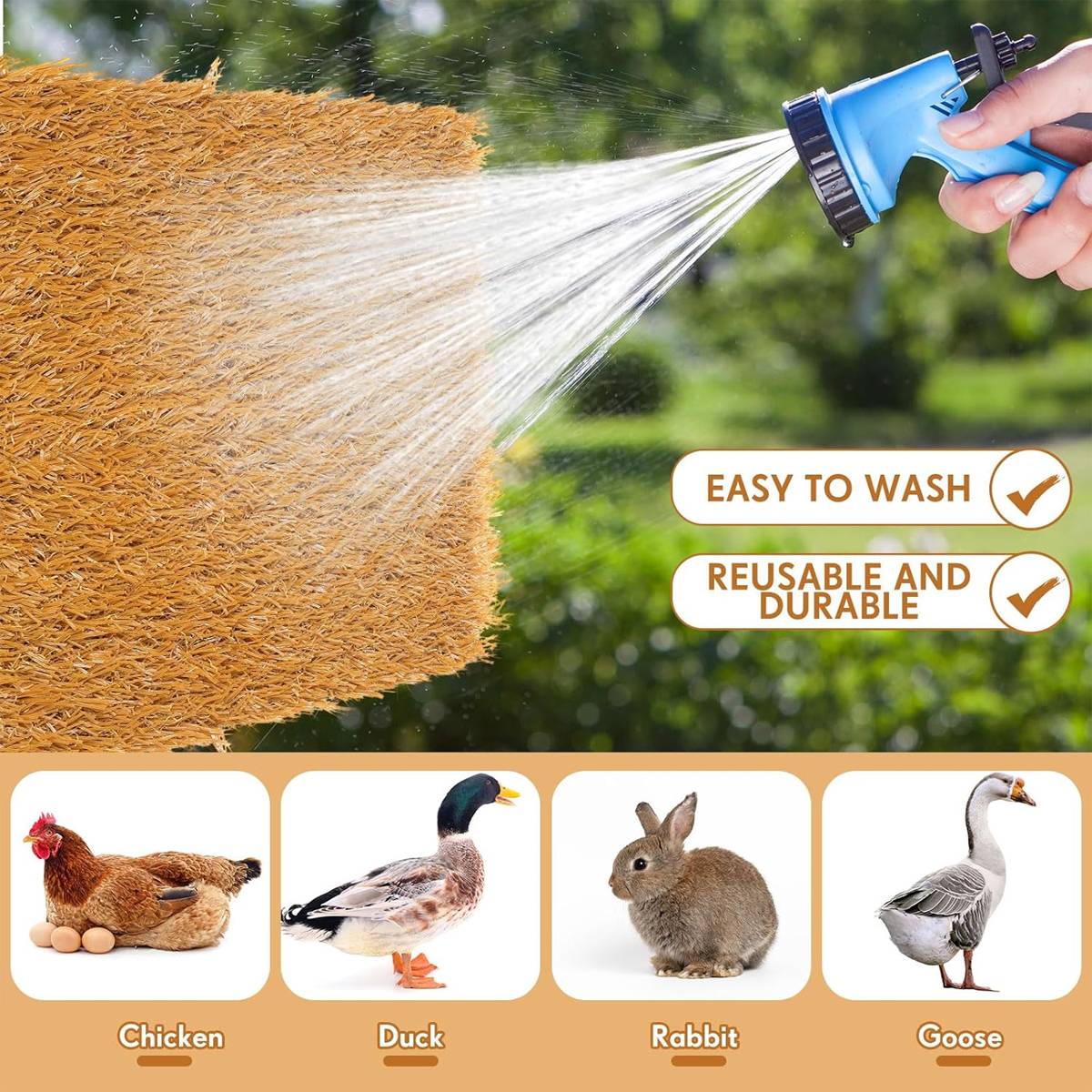 Chicken Nesting Pads Reusable Coop Mat