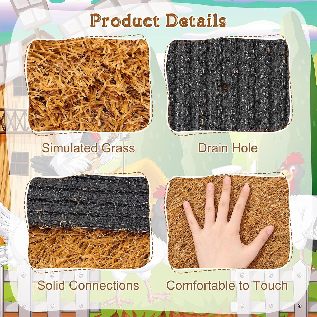 Chicken Nesting Pads Reusable Coop Mat