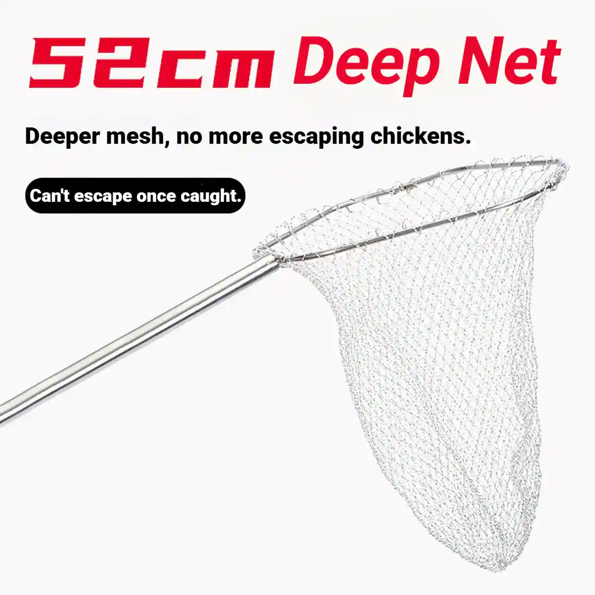 Adjustable Chicken Net Catcher Stainless Steel Poultry Catching Tool