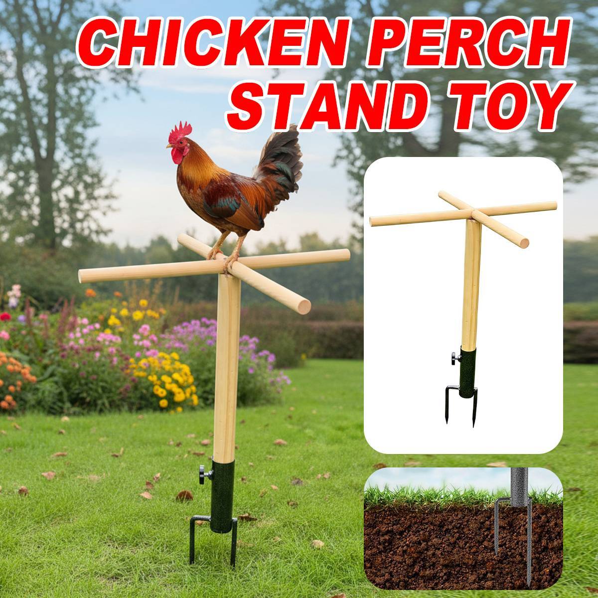 Chicken Perch Stand Outdoor Chicken Roosting Stand