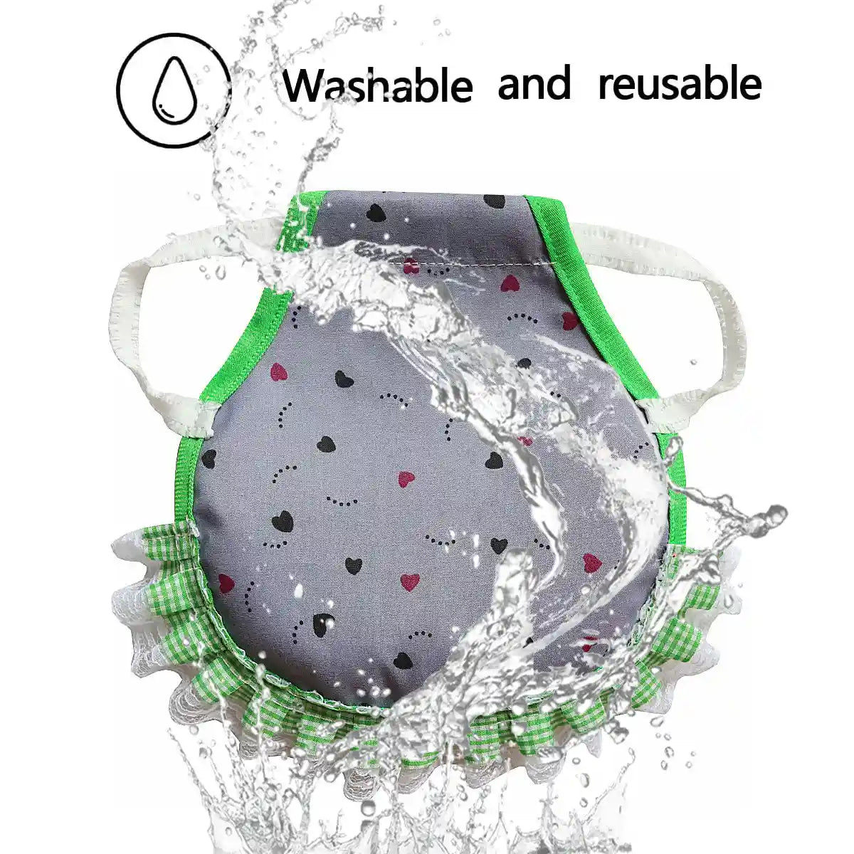 5 Pack Adjustable Chicken Saddle Aprons with Lace Trim