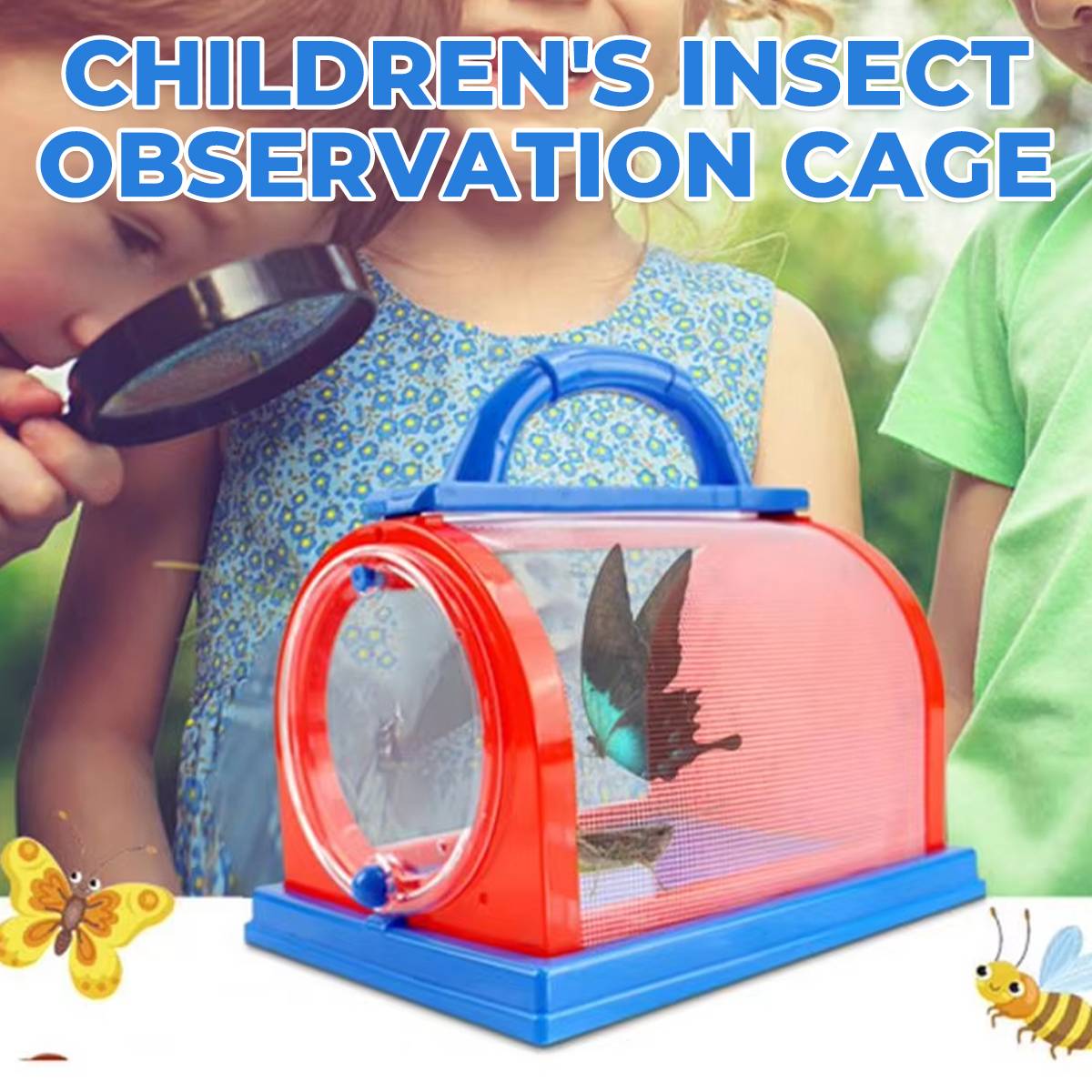 Kids' Insect Observation Cage - Transparent Bug Catcher Toy for Children