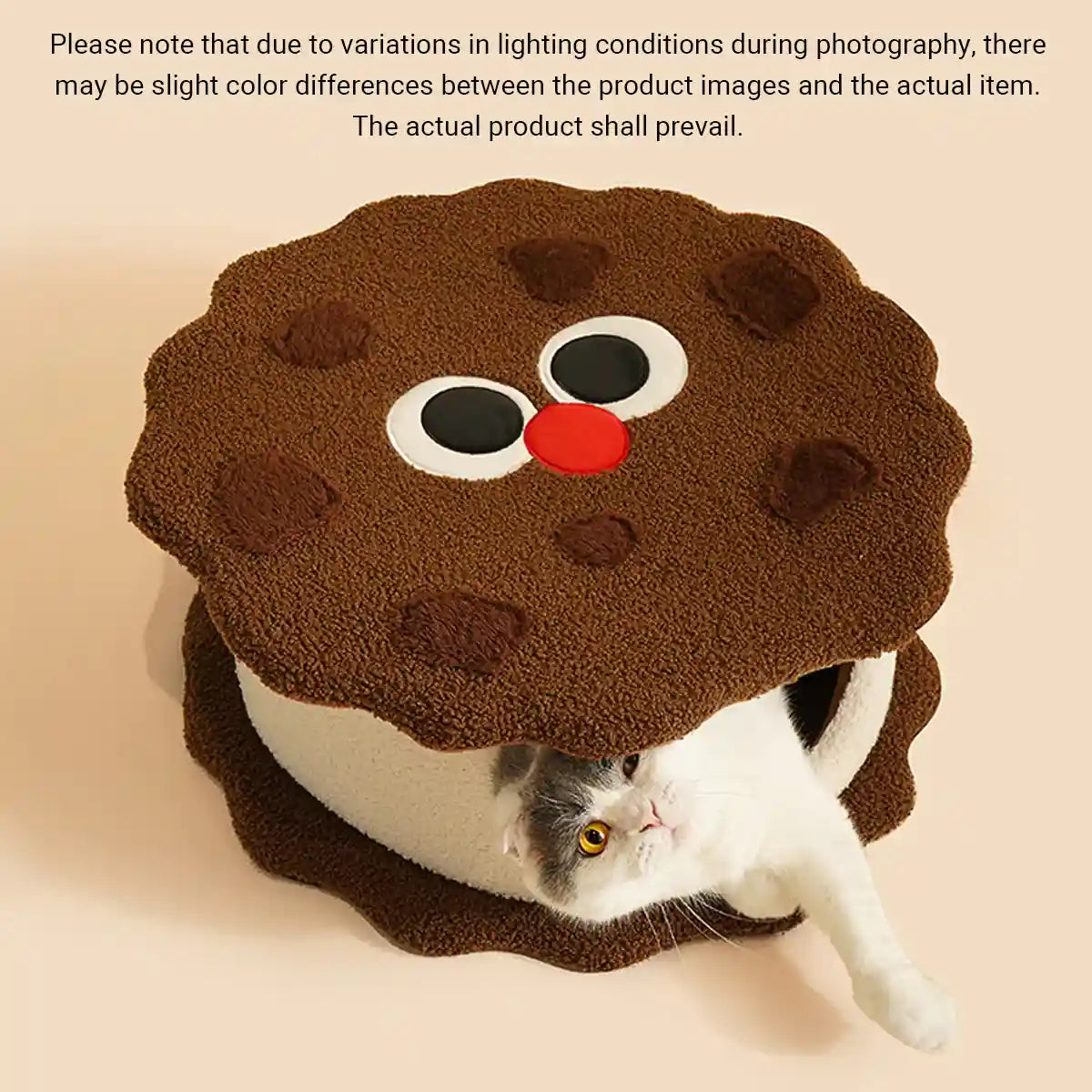 Chocolate Biscuit Cat Bed