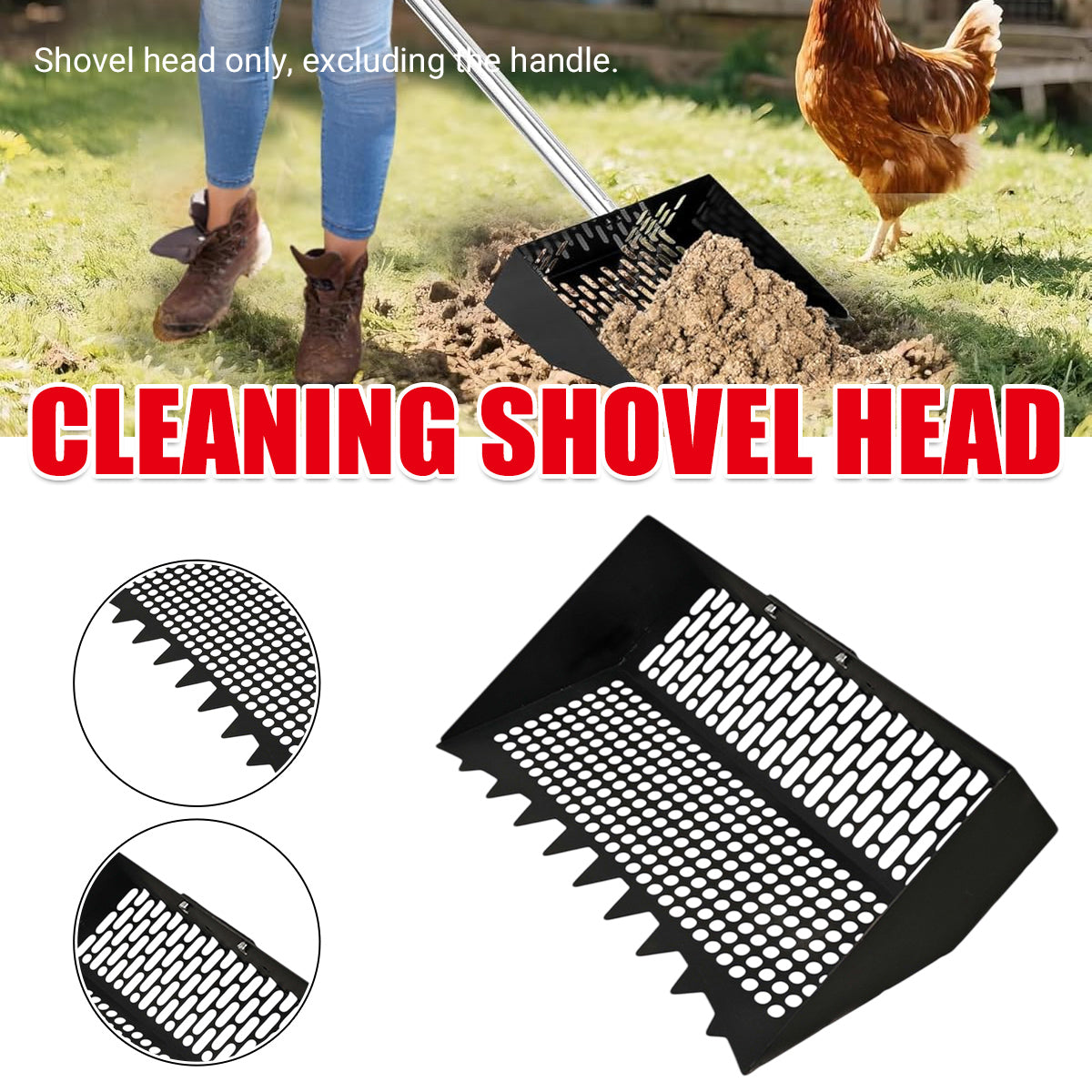 Chicken Poop Scooper Cleaning Shovel Head