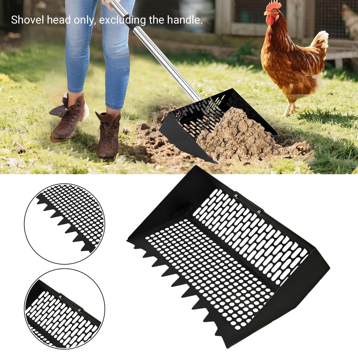 Chicken Poop Scooper Cleaning Shovel Head