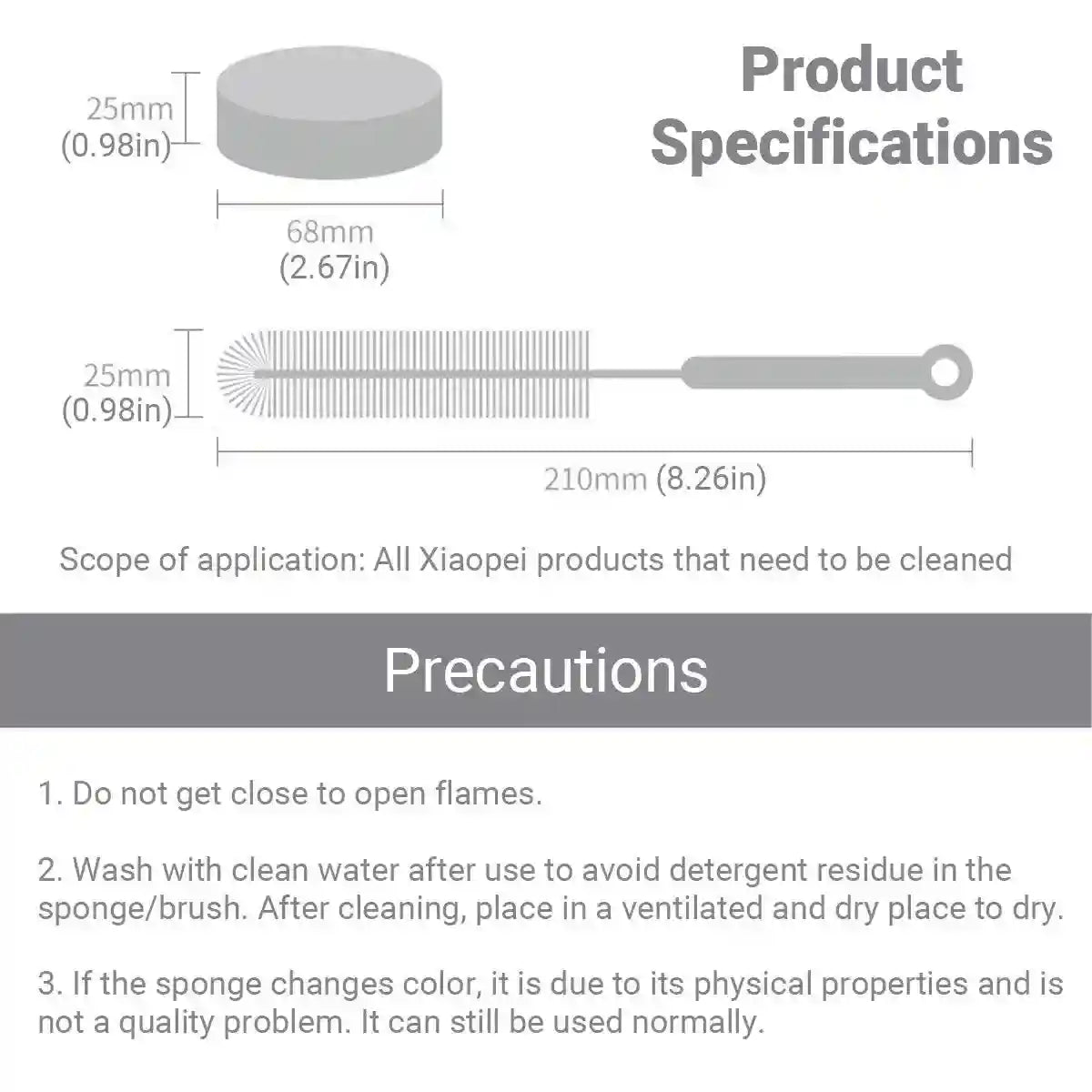 PETKIT Dual-Use Brush & Sponge for Pet Bowls & Water Dispensers