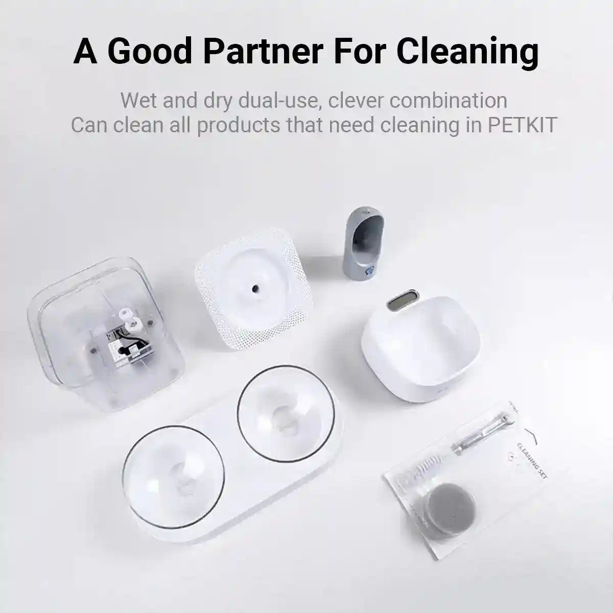 PETKIT Dual-Use Brush & Sponge for Pet Bowls & Water Dispensers