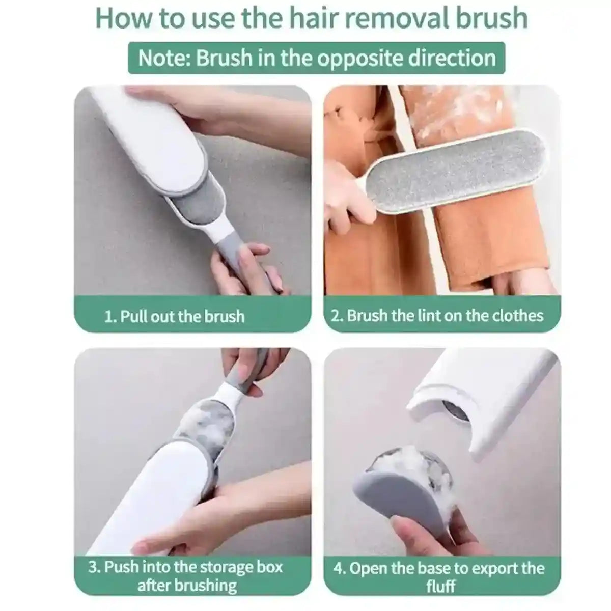 Reusable Pet Hair Remover Brush for Clothes Carpet & Sofa