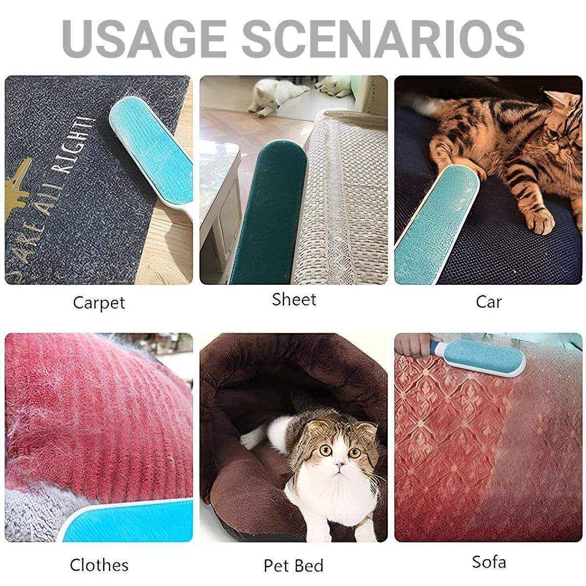 Reusable Pet Hair Remover Brush for Clothes Carpet & Sofa