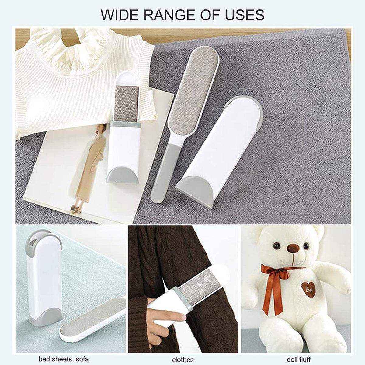 Reusable Pet Hair Remover Brush for Clothes Carpet & Sofa