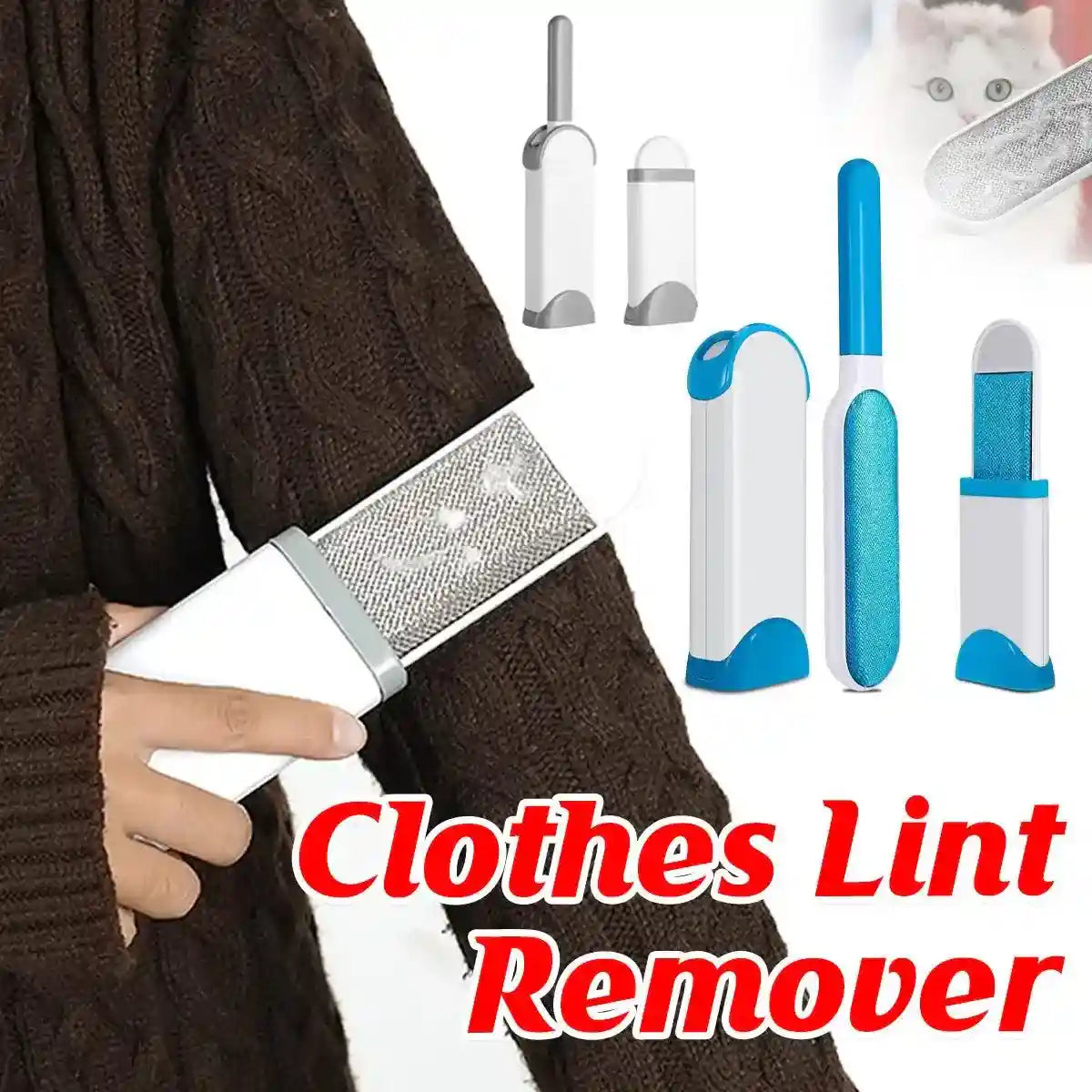 Reusable Pet Hair Remover Brush for Clothes Carpet & Sofa