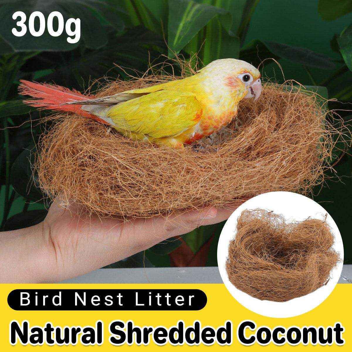 Natural coconut fiber bird nesting material for parrots and finches
