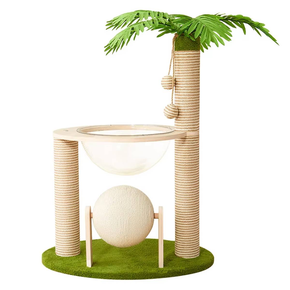 Coconut Tree Cat Climbing Frame With Capsule Bed