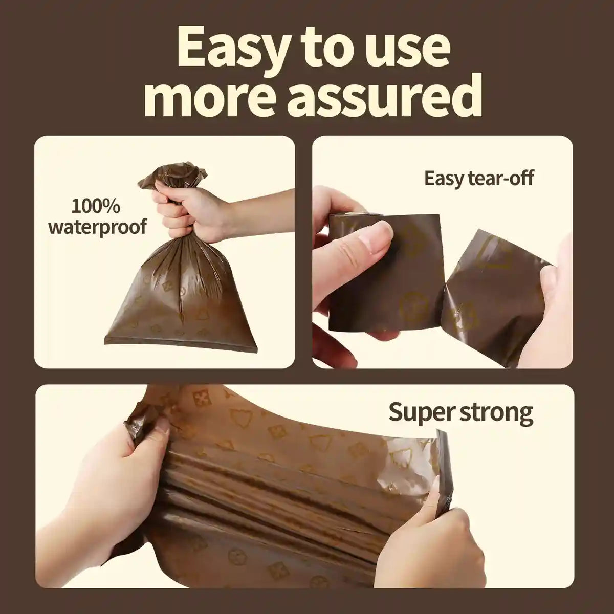 Coffee Scented Pet Poop Bags 270pcs (18 Rolls) Leakproof