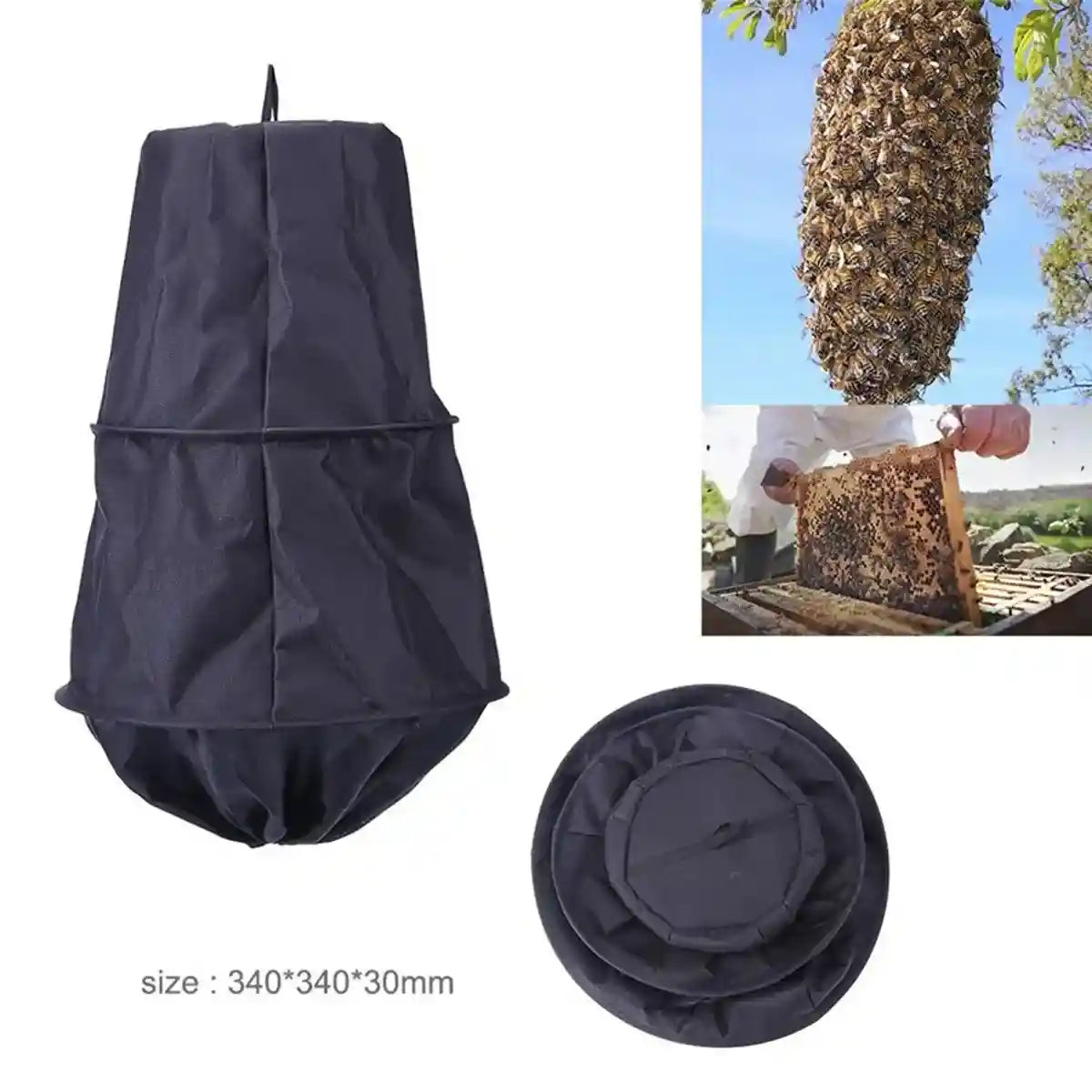 Efficient Swarm Capture Bee Cage Foldable Oxford Cloth Beekeeping Gear