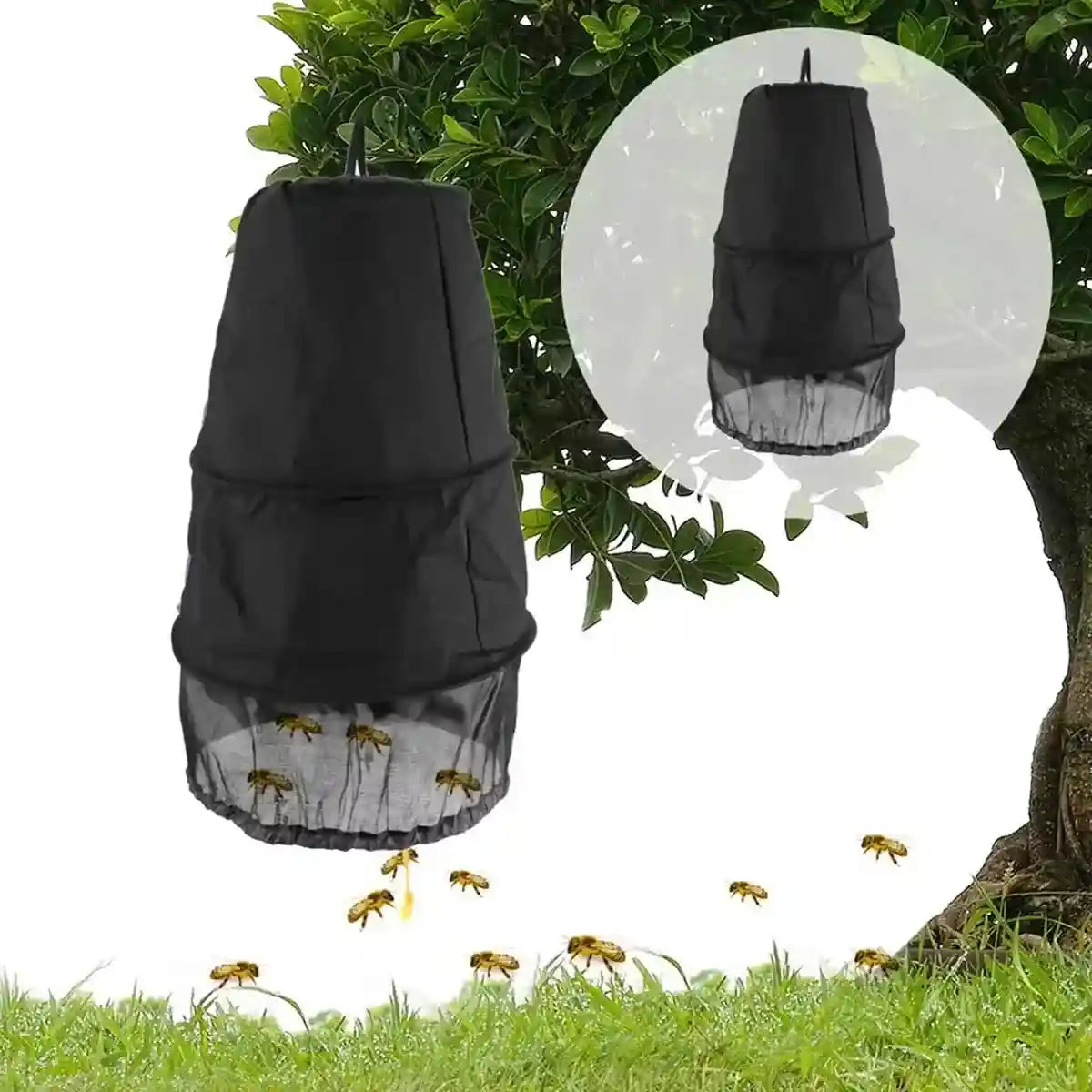 Efficient Swarm Capture Bee Cage Foldable Oxford Cloth Beekeeping Gear