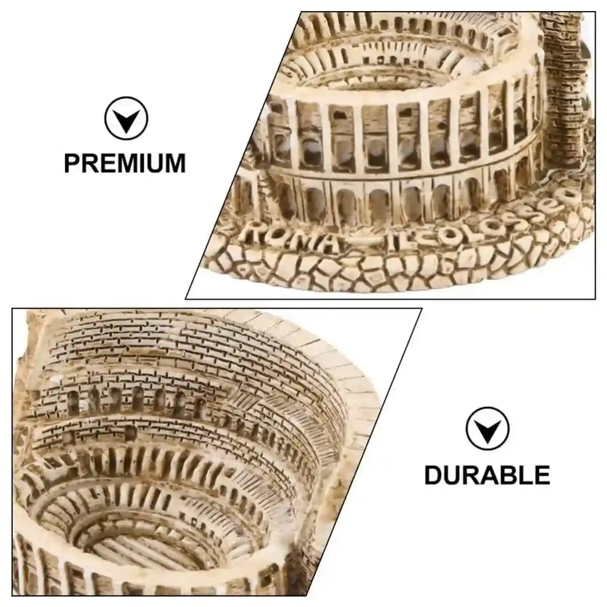 Mini Colosseum Resin Decor Aquarium Ornament for Roman Theme Tanks