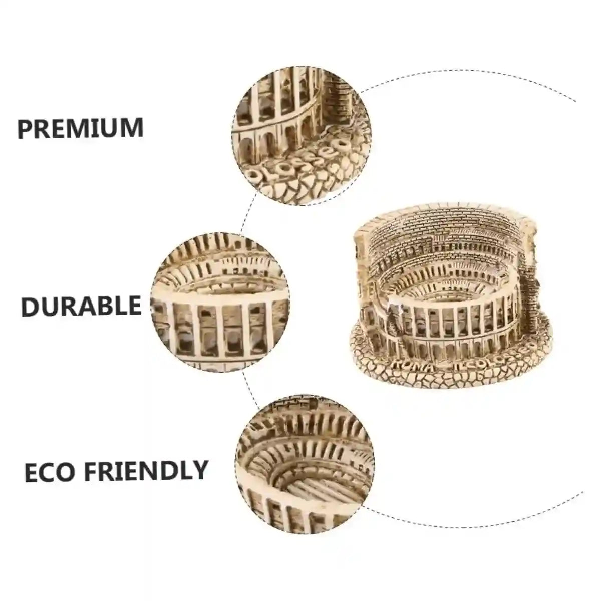 Mini Colosseum Resin Decor Aquarium Ornament for Roman Theme Tanks