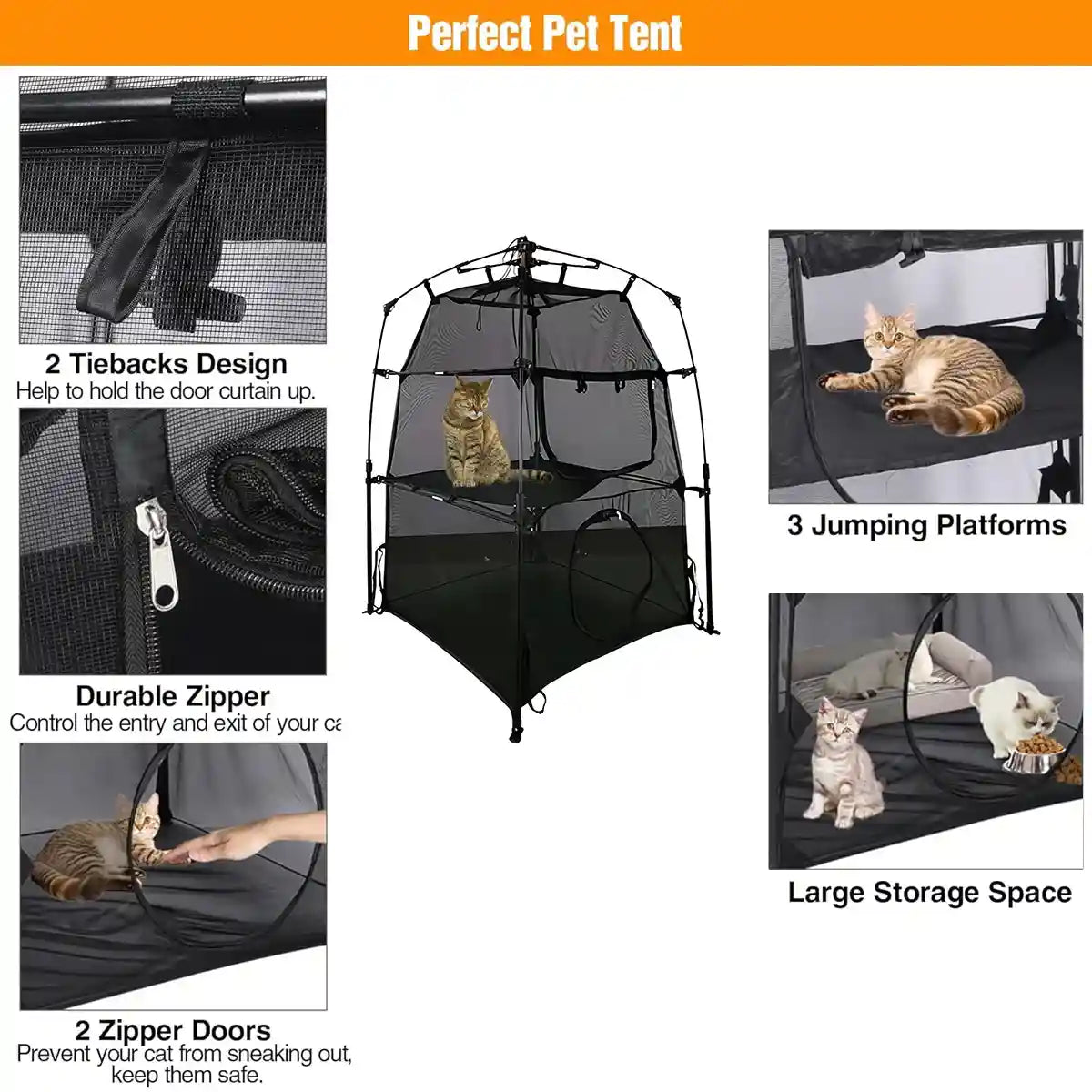 Foldable Cat Tent For Indoor & Outdoor Use