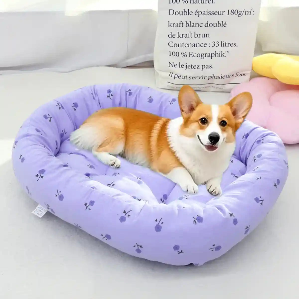 High-Appearance Pet Bed Soft Plush 23.62×19.68 in