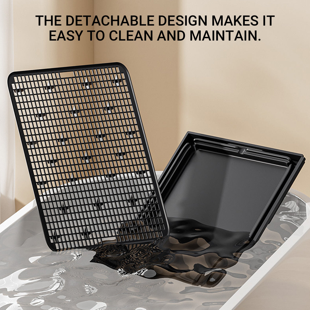 Connectable Dog Toilet Tray With Grid And Training Post