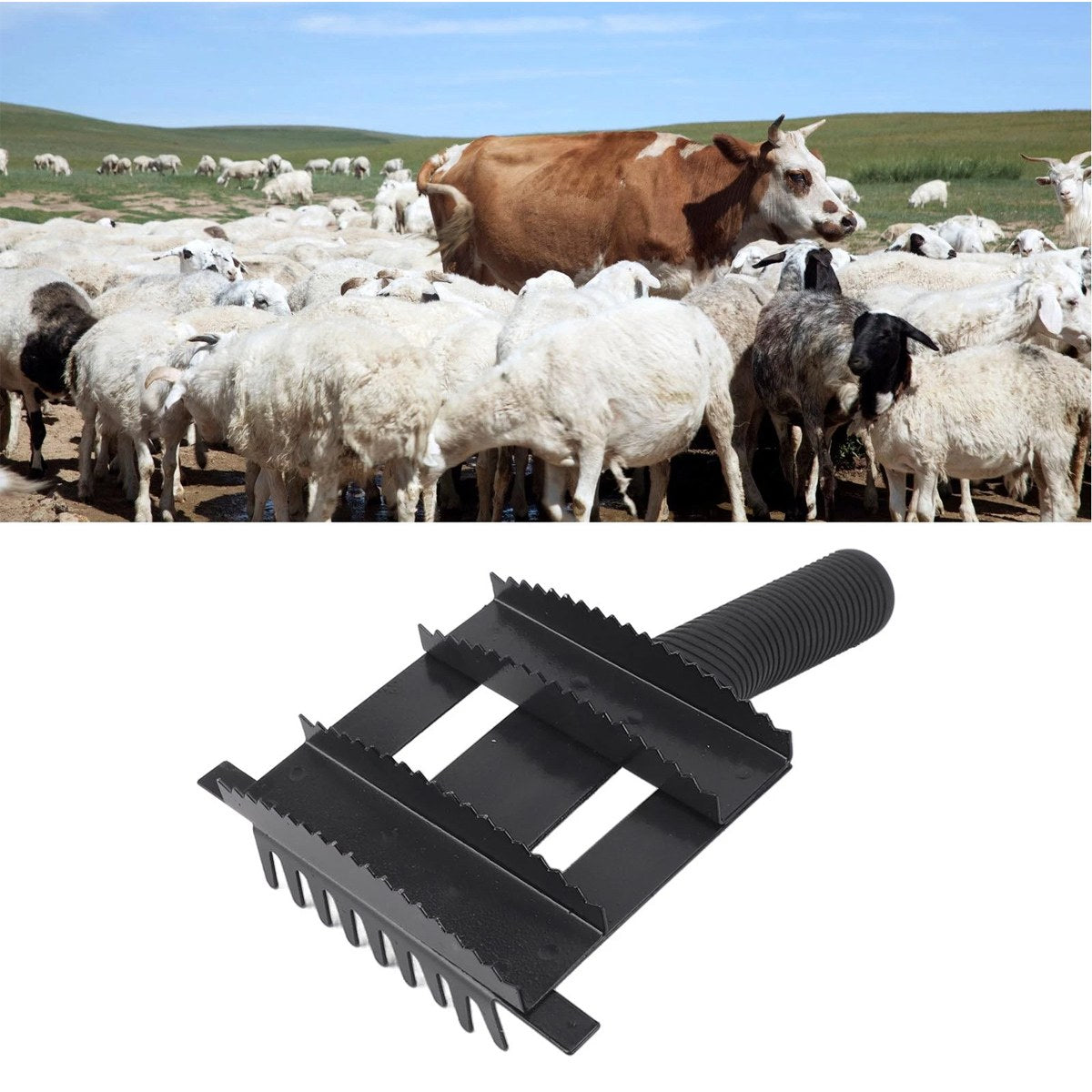 Livestock Shedding Comb for Cattle, Horses & Sheep Grooming