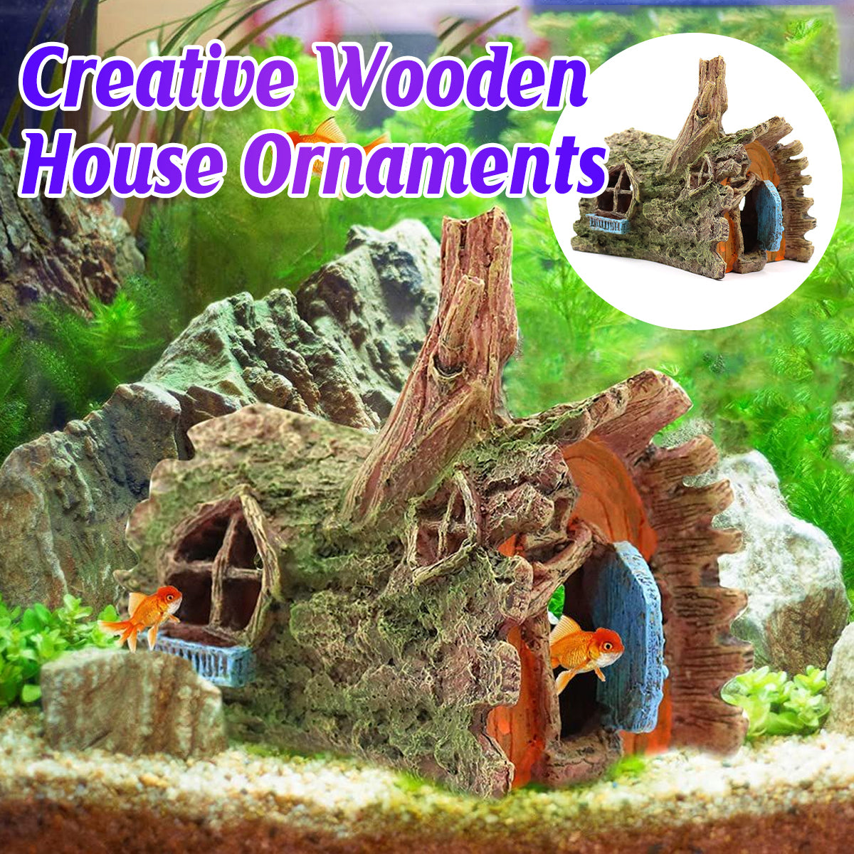 Resin Tree Root House Ornament