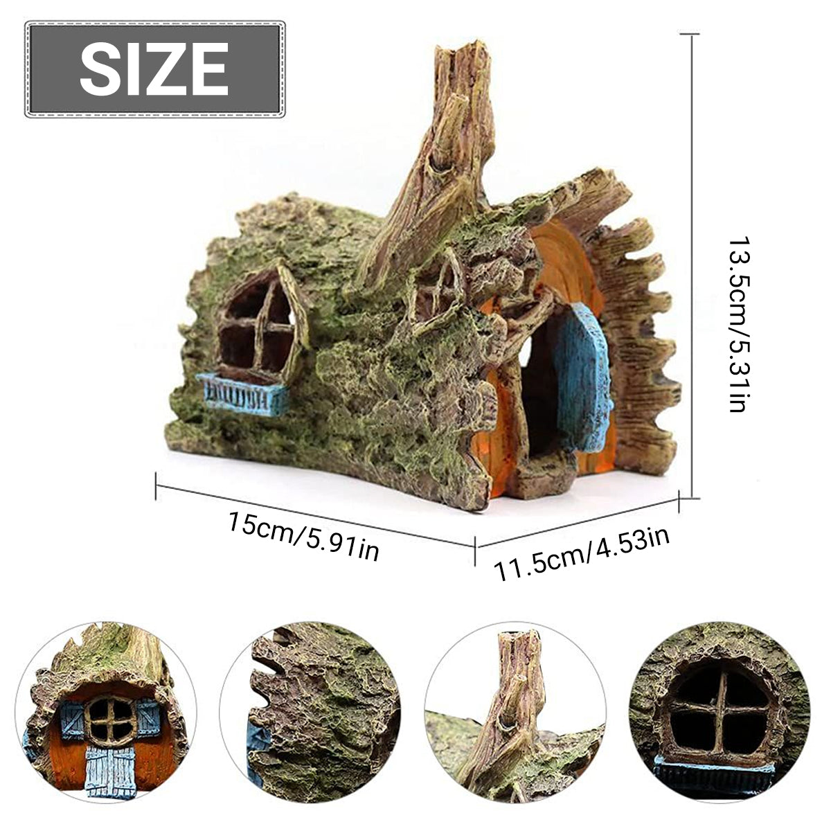 Resin Tree Root House Ornament