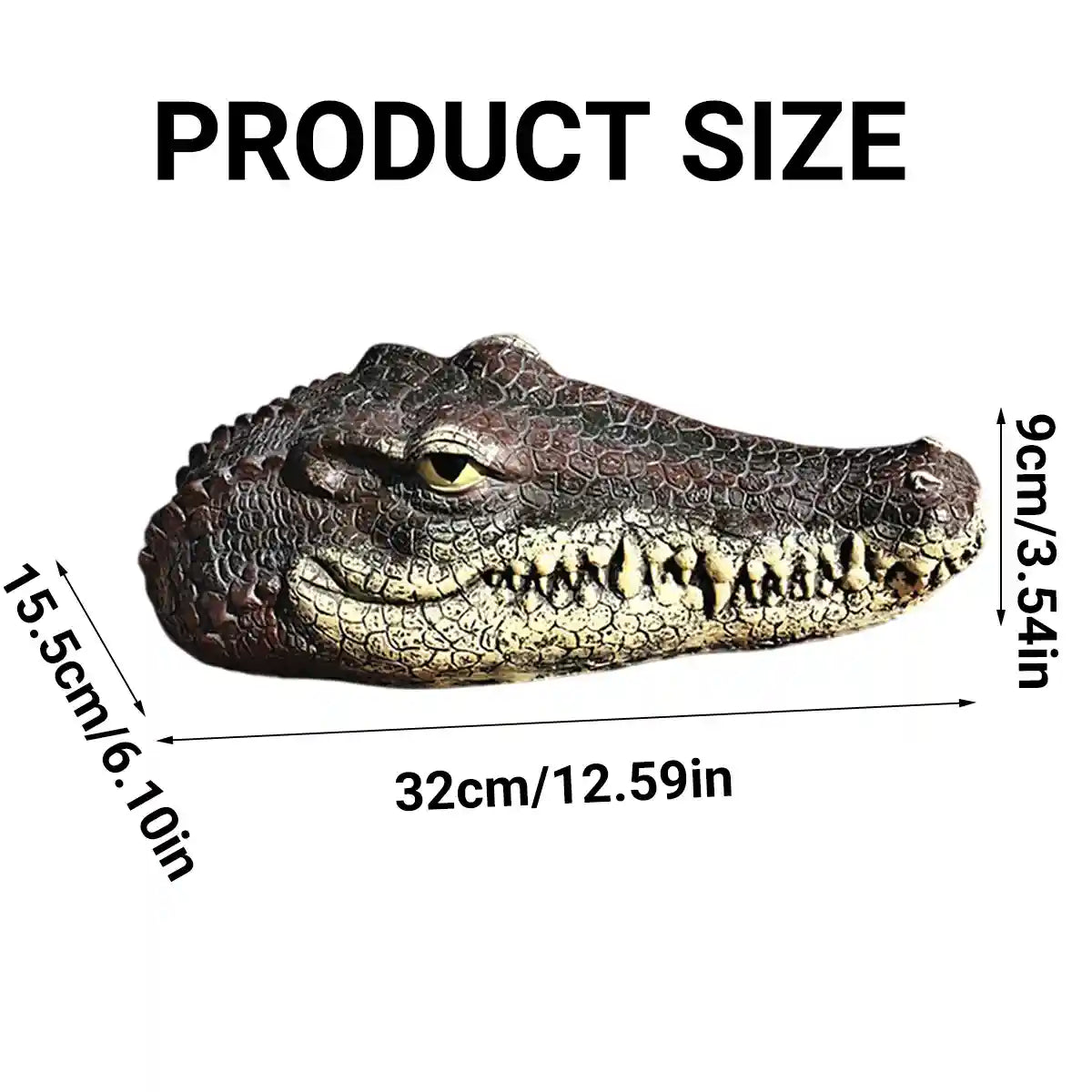 Floating Crocodile Head Ornament for Pool and Pond Decoration