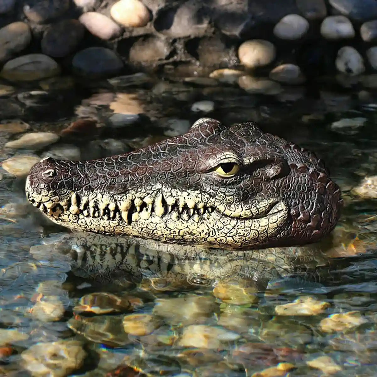 Floating Crocodile Head Ornament for Pool and Pond Decoration