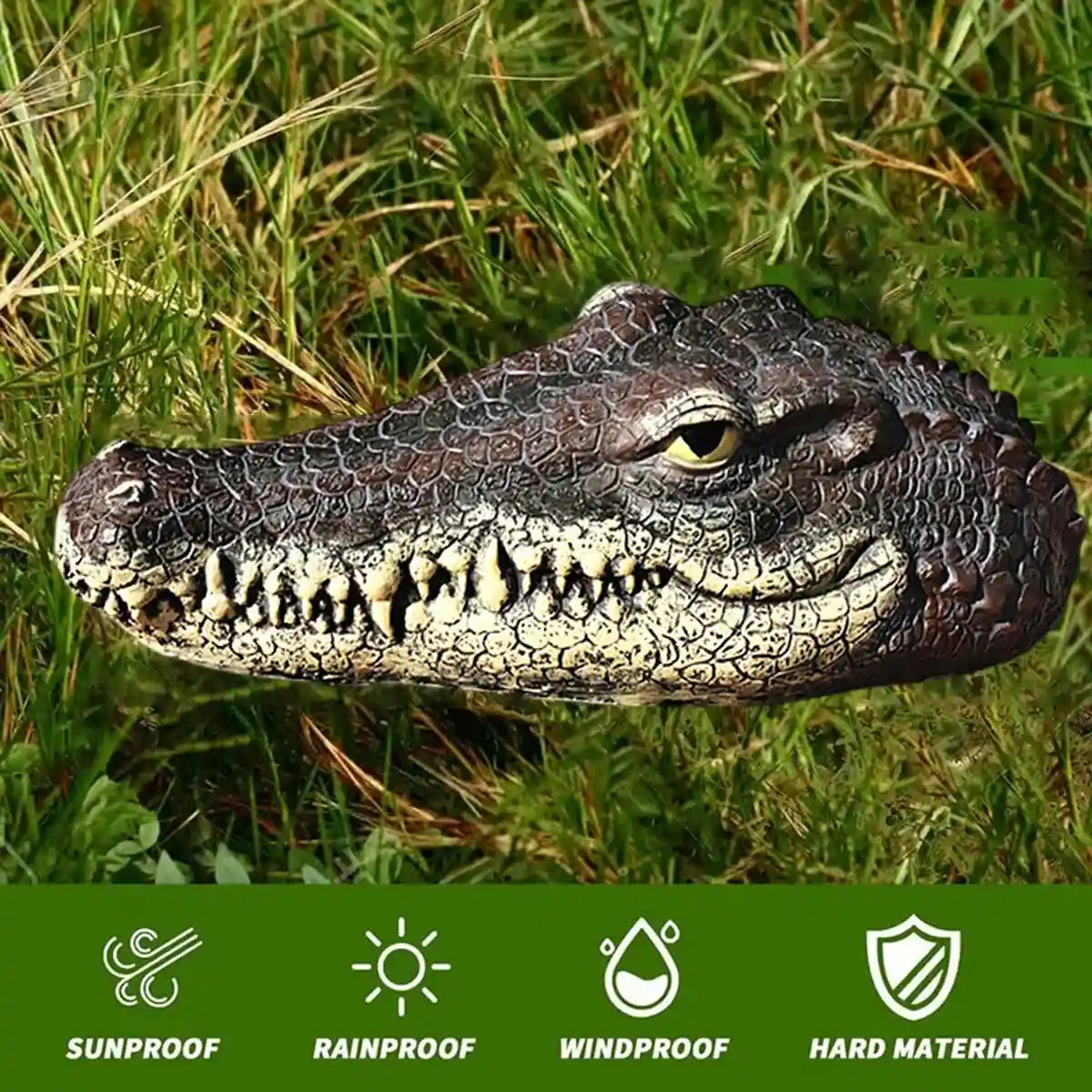 Floating Crocodile Head Ornament for Pool and Pond Decoration