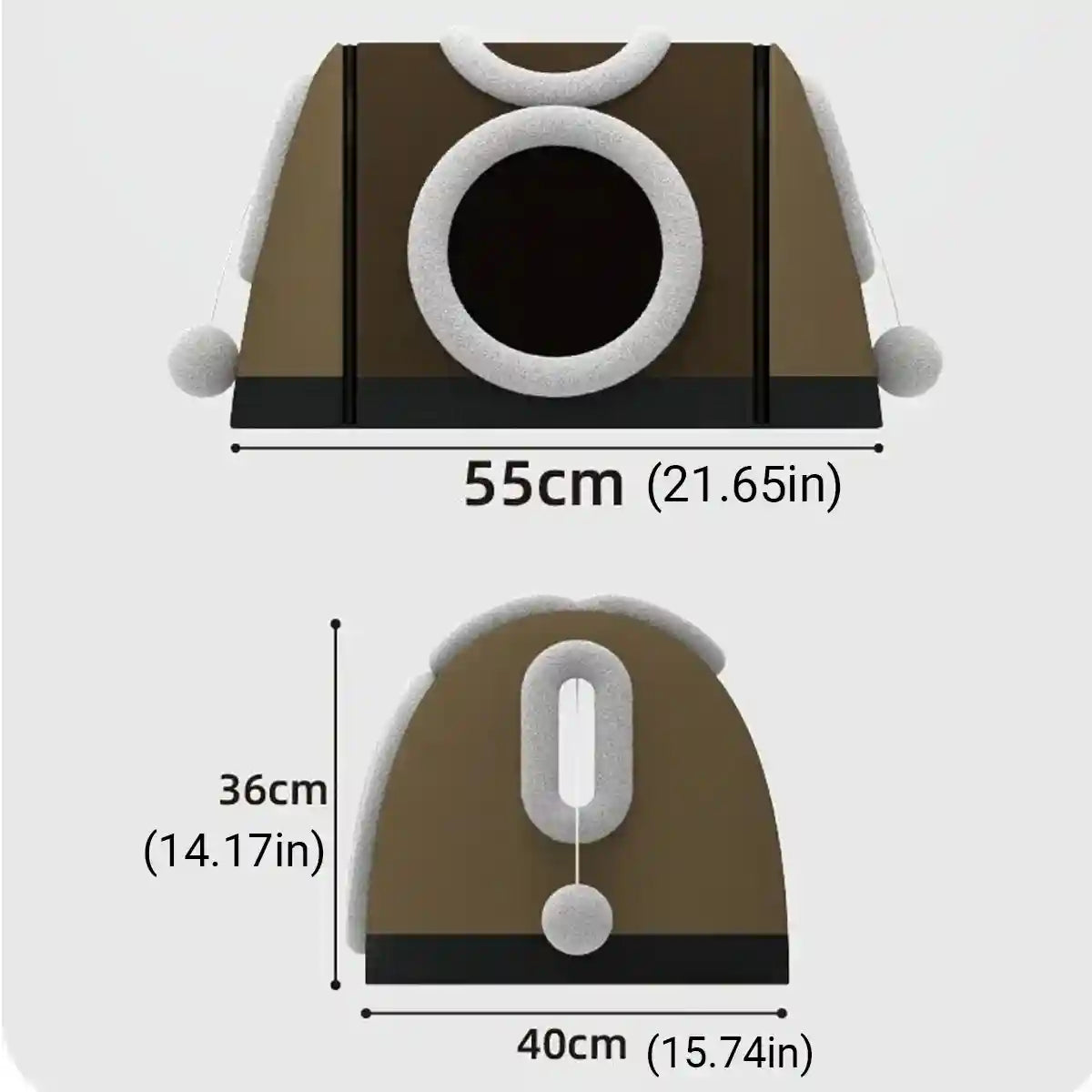 Convertible Cat Bed House Dual-Use Foldable Pet Nest