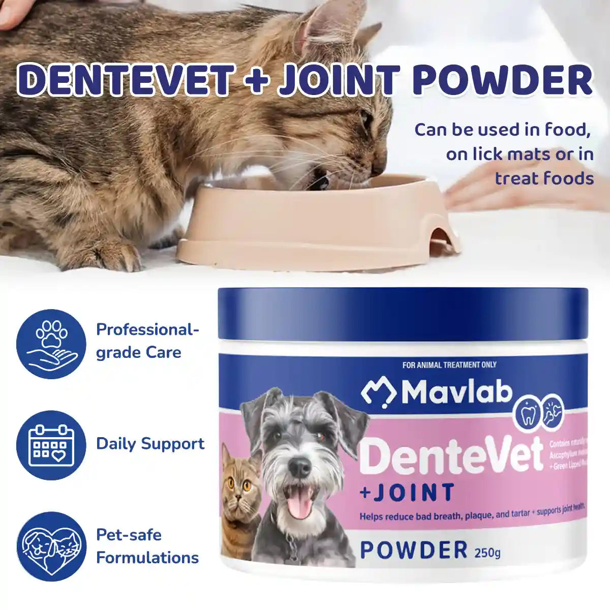 Mavlab DenteVet + Joint Powder â Dental & Joint Support For Pets
