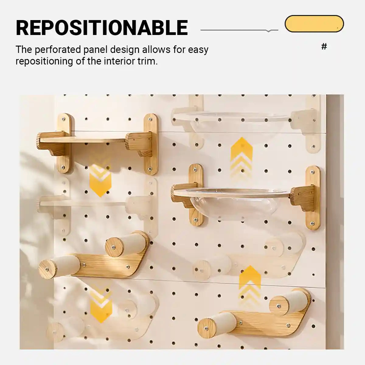 DIY Pegboard Cat Climbing Frame