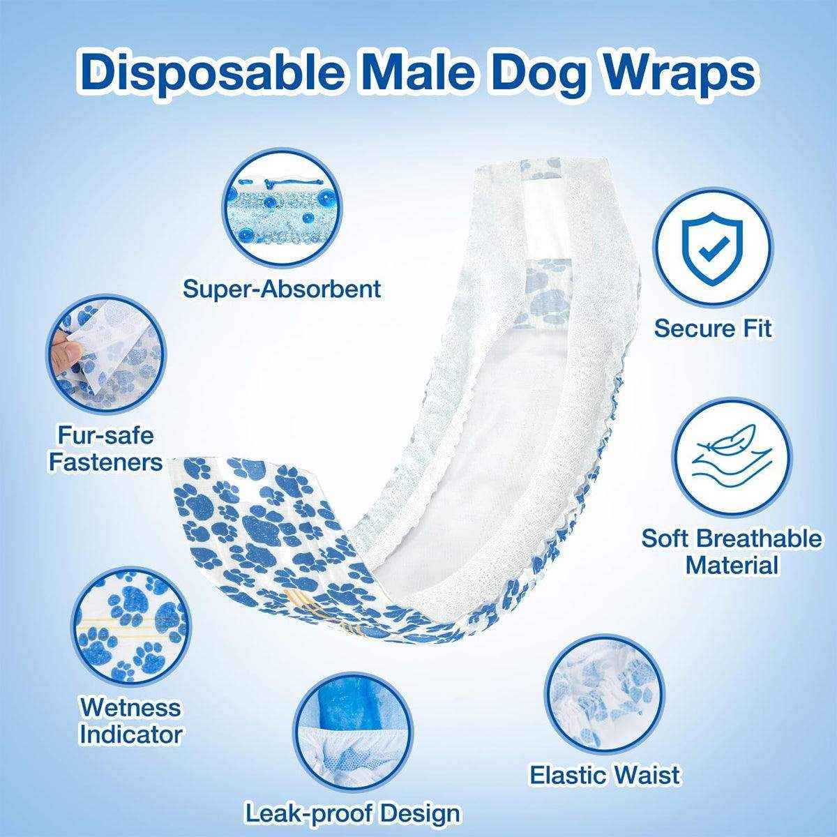 Comfort-Fit Disposable Dog Diapers
