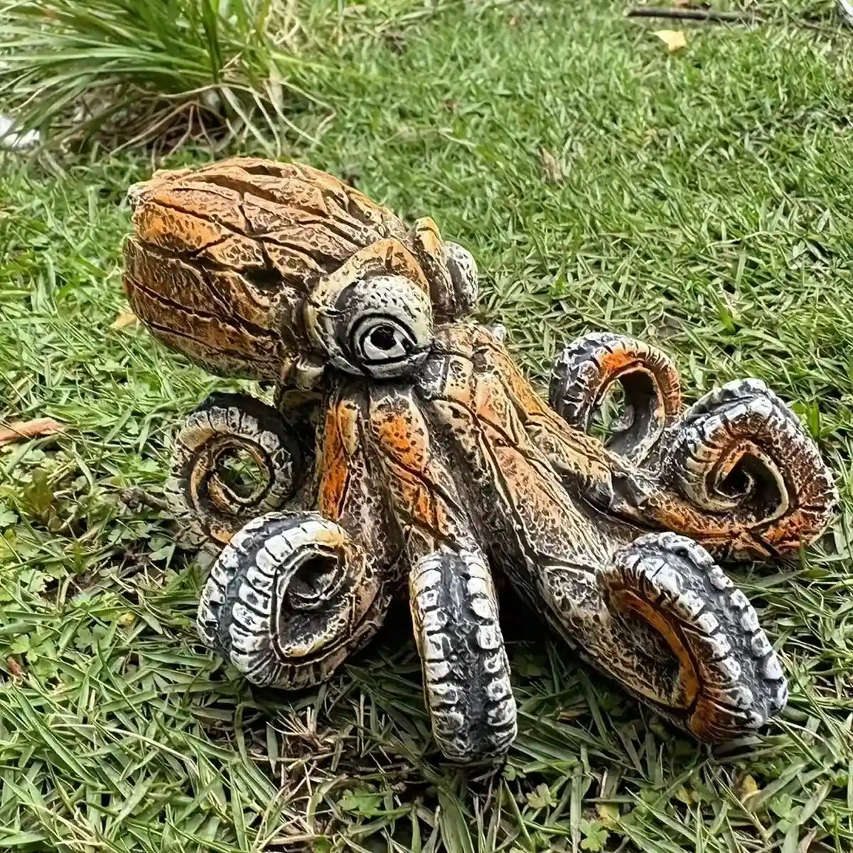 Resin Octopus Aquarium Ornament Marine Decoration for Home & Tank
