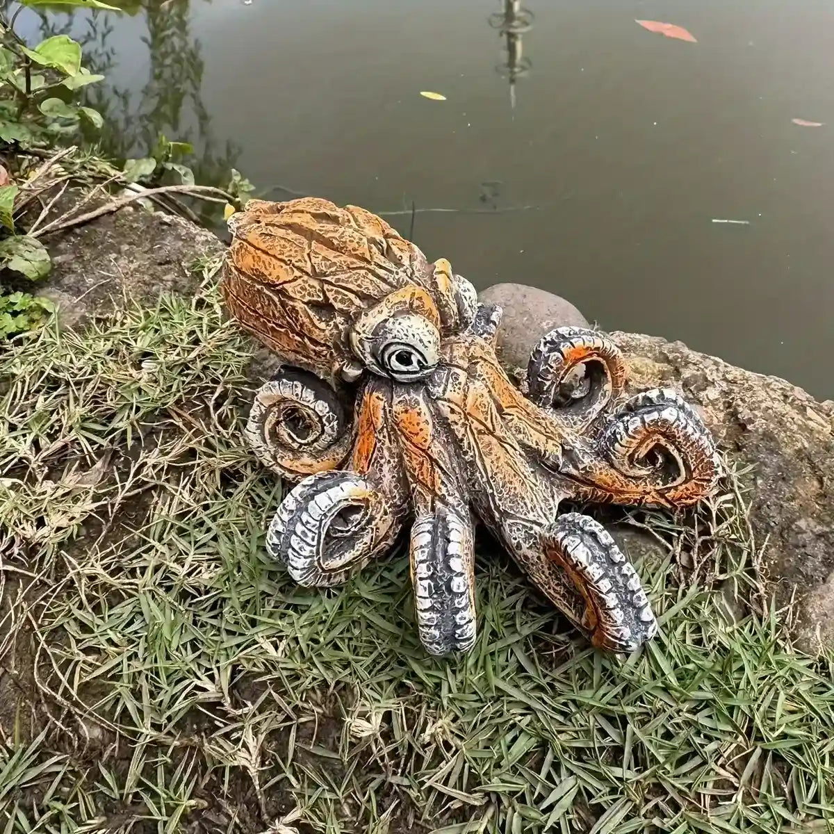 Resin Octopus Aquarium Ornament Marine Decoration for Home & Tank