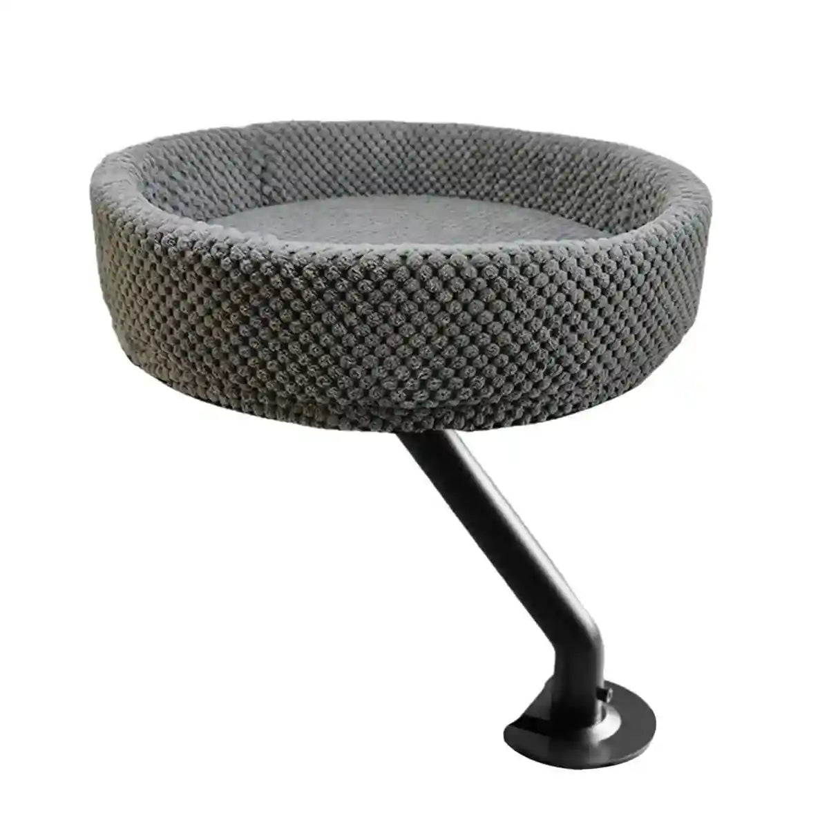 Adjustable Desktop Cat Bed for Table Edge Clamp-On Flannel Cat Lounge