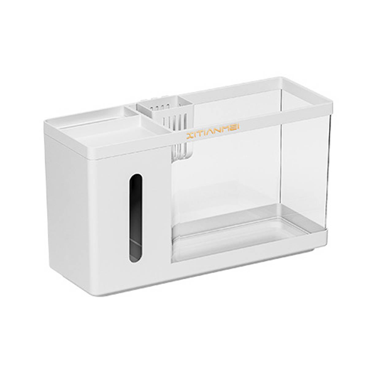 Desktop Aquarium - Mini Office Fish Tank with Tissue Dispenser