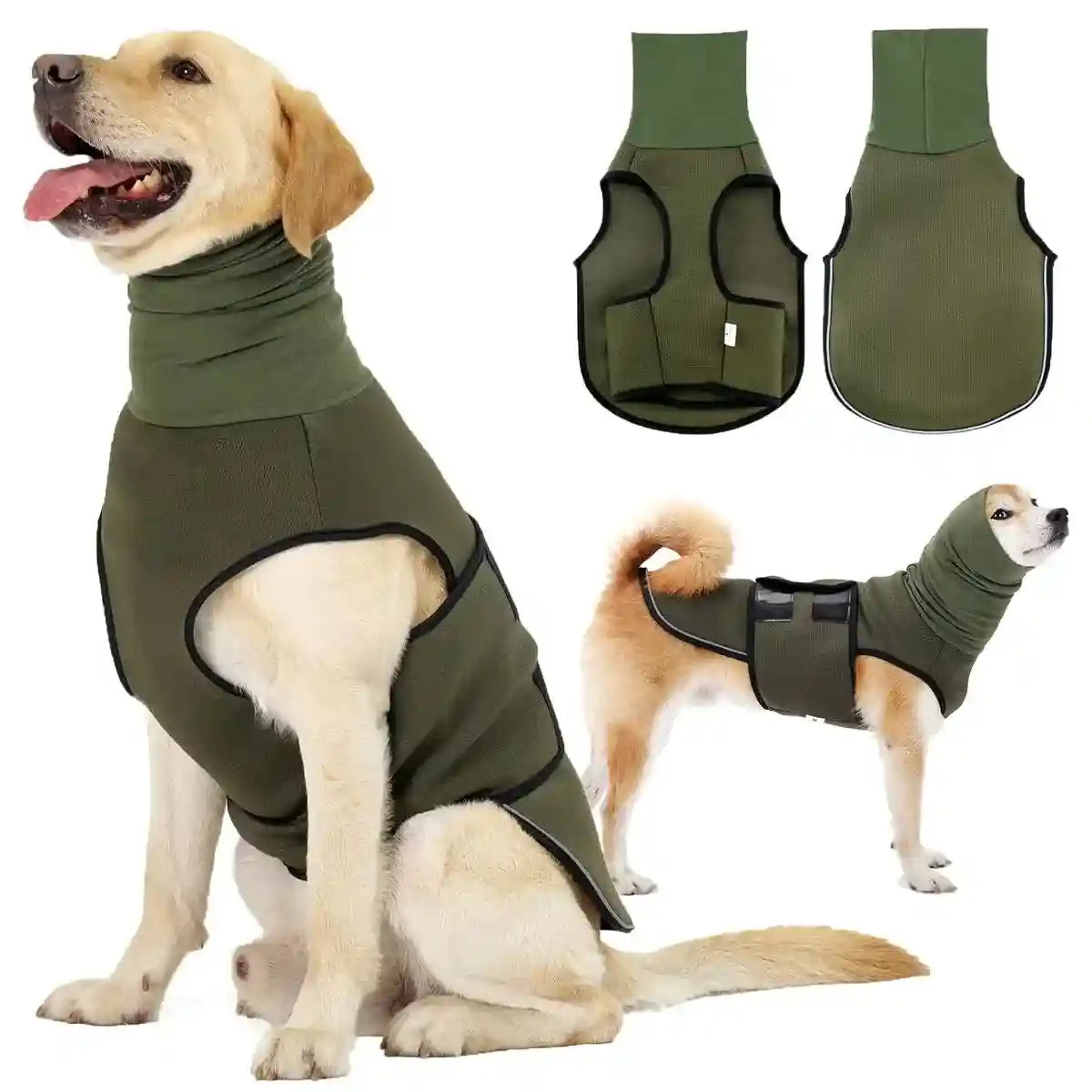 Dog Anxiety Vest with Hood Calming Jacket for Stress Relief