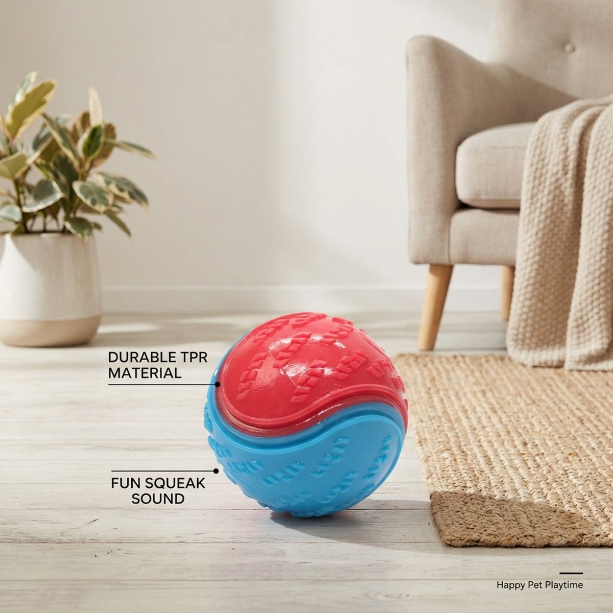 4-Pack Textured Dog Chew Balls