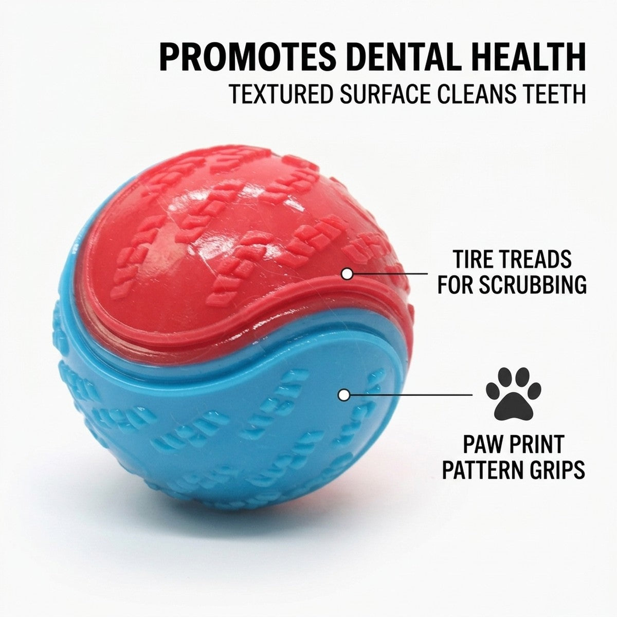 4-Pack Textured Dog Chew Balls