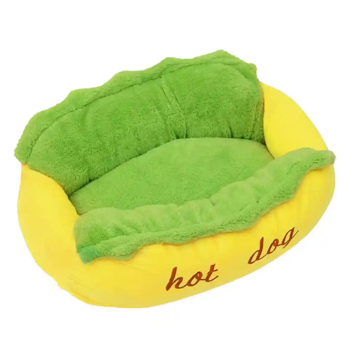 Hot Dog Shape Pet Bed Plush Sofa for Cats & Small Dogs