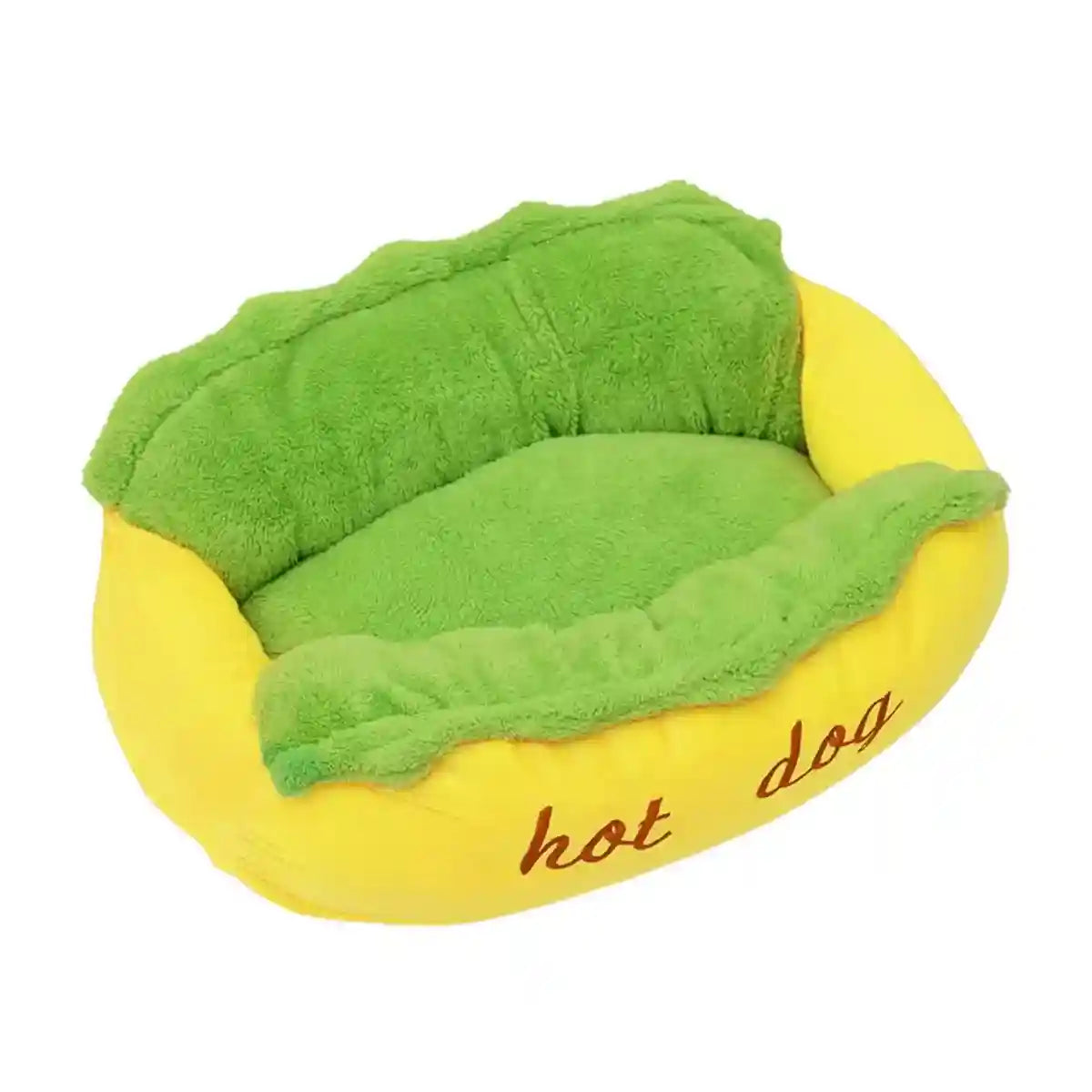Hot Dog Shape Pet Bed Plush Sofa for Cats & Small Dogs