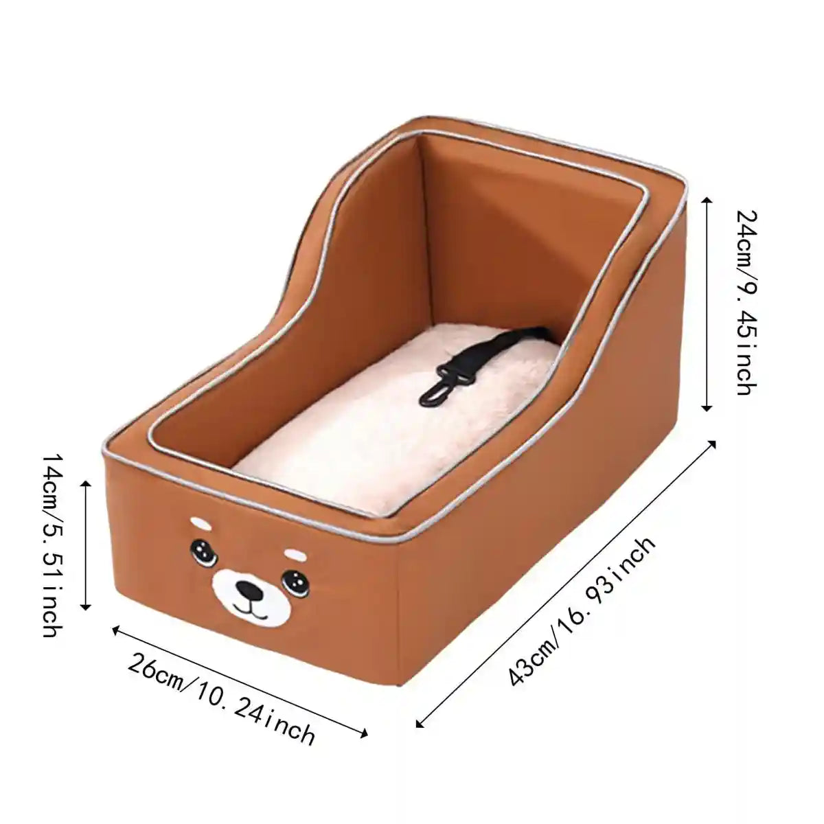 Car Center Console Pet Seat for Small Dogs & Cats