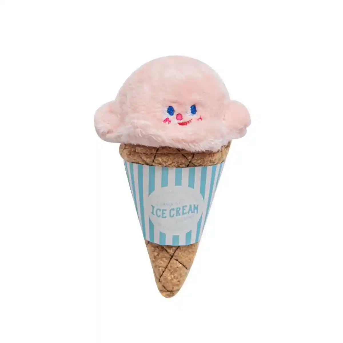 Ice Cream Cone Dog Chew Toy Plush With Squeaker