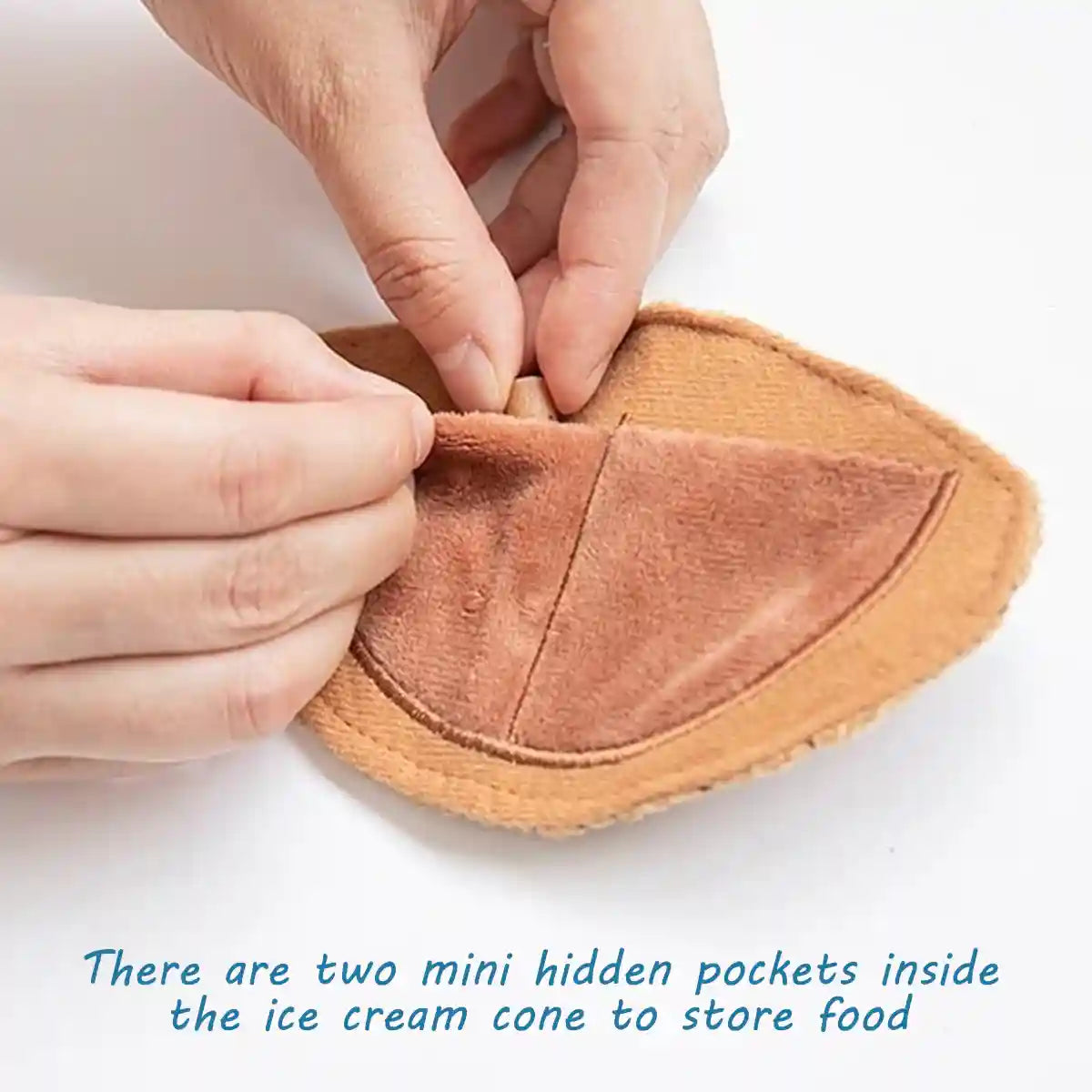 Ice Cream Cone Dog Chew Toy Plush With Squeaker