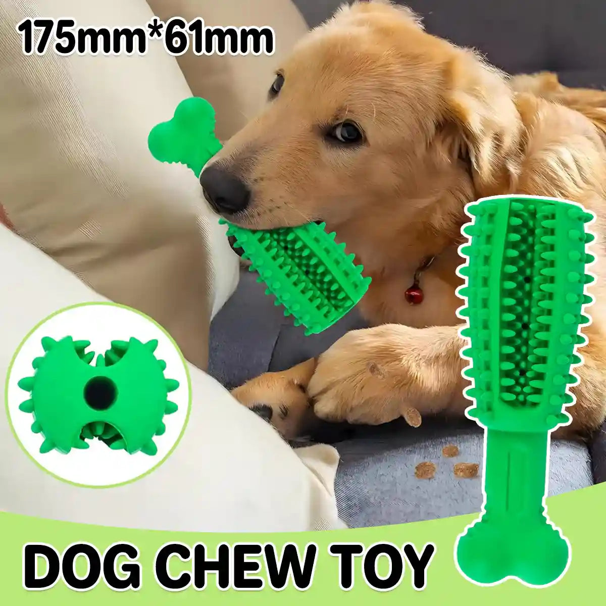 Durable Dog Chew Toy Dental Teething Treat Dispenser For Anxiety Relief
