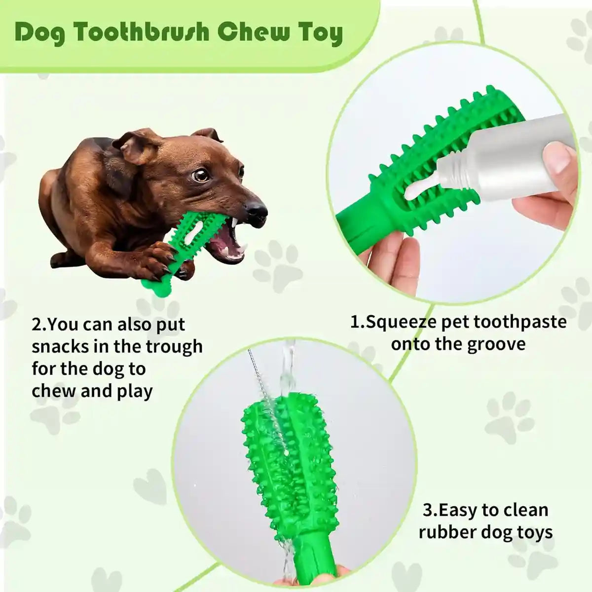 Durable Dog Chew Toy Dental Teething Treat Dispenser For Anxiety Relief