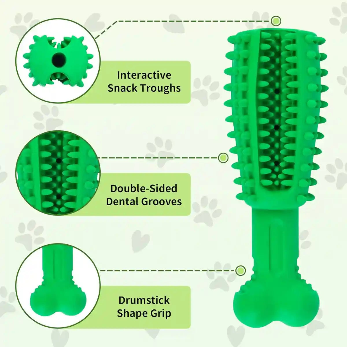 Durable Dog Chew Toy Dental Teething Treat Dispenser For Anxiety Relief